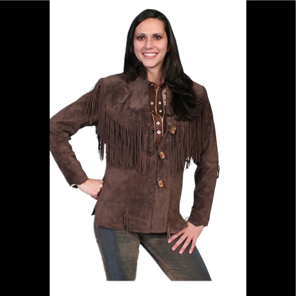 Evilly Leather Fringe Jacket